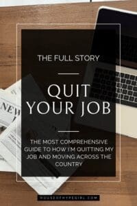quit your job and start over Pinterest graphic