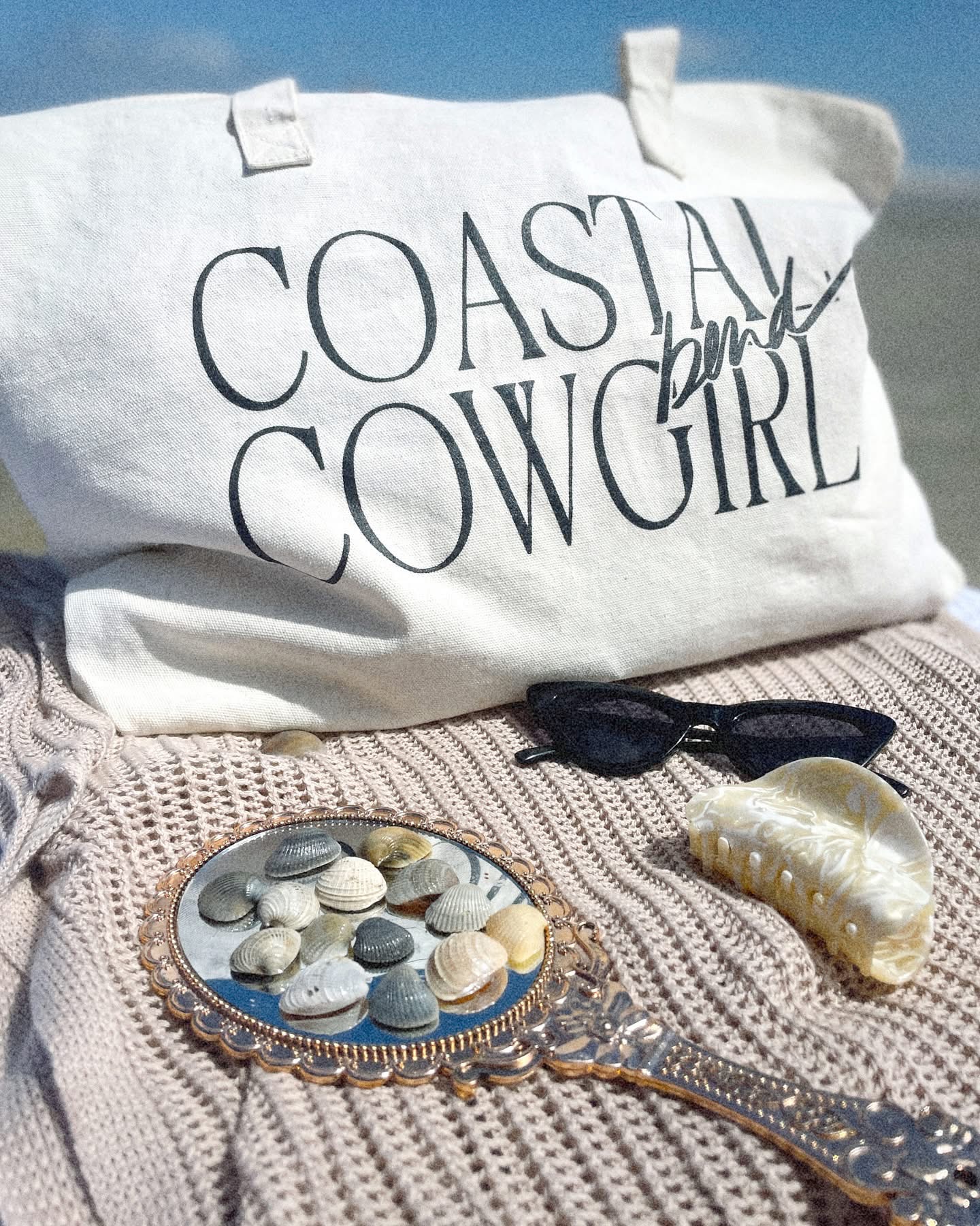 Coastal Cowgirl beach bag for women embracing midlife reinvention and a fresh start